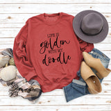 LIFE IS Golden Letter Print Sweatshirt