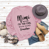 MIMI BECAUSE I'M Letter Fashion Damen Langarmshirt Rundhalspullover
