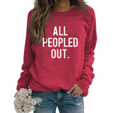 ALL PEOPLED OUT Modisches, lockeres, übergroßes Sweatshirt mit Rundhalsausschnitt und langen Ärmeln