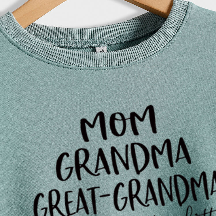 Langarm T-shirt MAMA OMA GROßE BUCHSTABEN AW OVERSIZE PULLOVER
