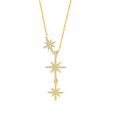 Nehzus JewelryTemperament Versatile Octagonal Star Tassel Inlaid Zircon Copper Clavicle Chain Tide