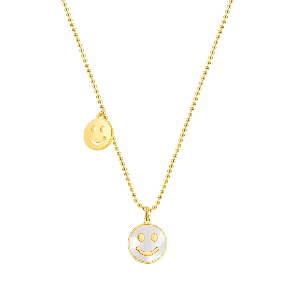 New Smiley Face Pendant Personalised Fashion Compact Design Women's Collarbone Chain