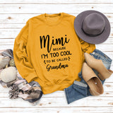 MIMI BECAUSE I'M Letter Fashion Damen Langarmshirt Rundhalspullover