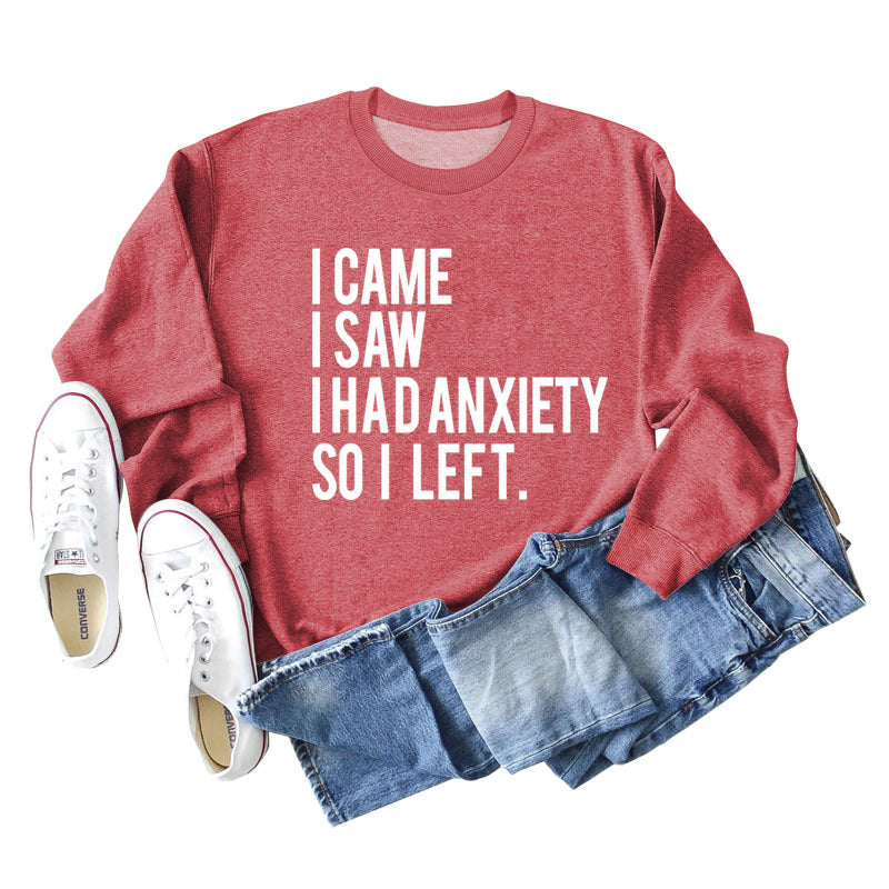 ICH KAM ICH SAH ICH HATTE Brief Lose Herbst und Winter Langarm Plus Größe Pullover Mädchen