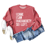 ICH KAM ICH SAH ICH HATTE Brief Lose Herbst und Winter Langarm Plus Größe Pullover Mädchen