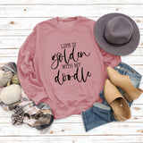 LIFE IS Golden Letter Print Sweatshirt