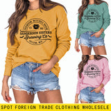 PREMIUM WITCHES LETTER PRINT AW/WINTER BASE LONG SLEEVE WOMEN'S SWEATSHIRT