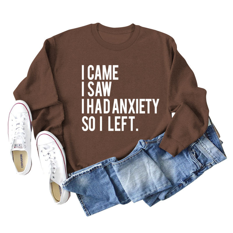 ICH KAM ICH SAH ICH HATTE Brief Lose Herbst und Winter Langarm Plus Größe Pullover Mädchen
