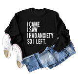 ICH KAM ICH SAH ICH HATTE Brief Lose Herbst und Winter Langarm Plus Größe Pullover Mädchen