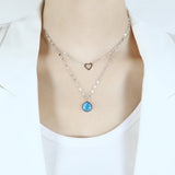 Collier multicouche en acier et titane pour femme, chaîne Vintage, pompon, centaines de cristaux, chaîne de clavicule, tendance