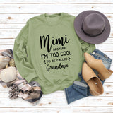 MIMI BECAUSE I'M Letter Fashion Damen Langarmshirt Rundhalspullover