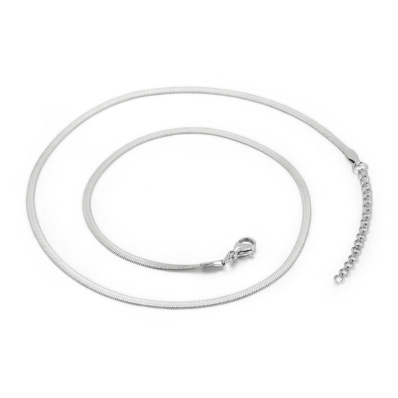 Chain with chain titanium necklace snake bone chain for women