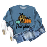 Hellp Pumpkin Pumpkin Halloween Letters Round Neck Large Size Long-sleeved Sweater Women