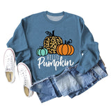 Hellp Pumpkin Pumpkin Halloween Letters Round Neck Large Size Long-sleeved Sweater Women