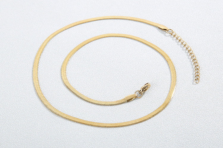 Chain with chain titanium necklace snake bone chain for women