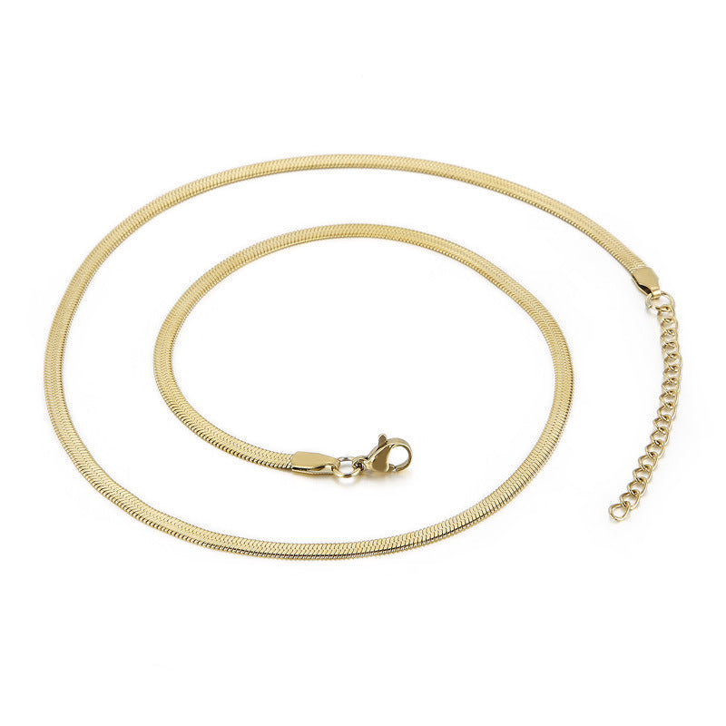 Chain with chain titanium necklace snake bone chain for women
