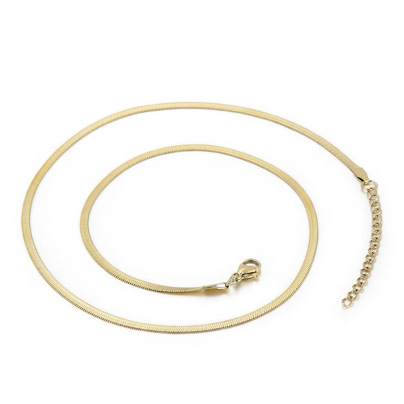 Chain with chain titanium necklace snake bone chain for women