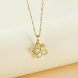 NEHZUS Hip-hop clavicule chaîne mode minimaliste à la mode nouvelle fleur zircone collier