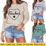 Compassionate Caring Fashion Rundhalsausschnitt Lockerer Langarm Rundhalspullover