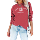 Rose Apothecary Casual Brief Rundhals Langarm Pullover Lose Mode Bodenbildung Mantel Top Weibliche