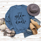 LIFE IS Golden Letter Print Sweatshirt