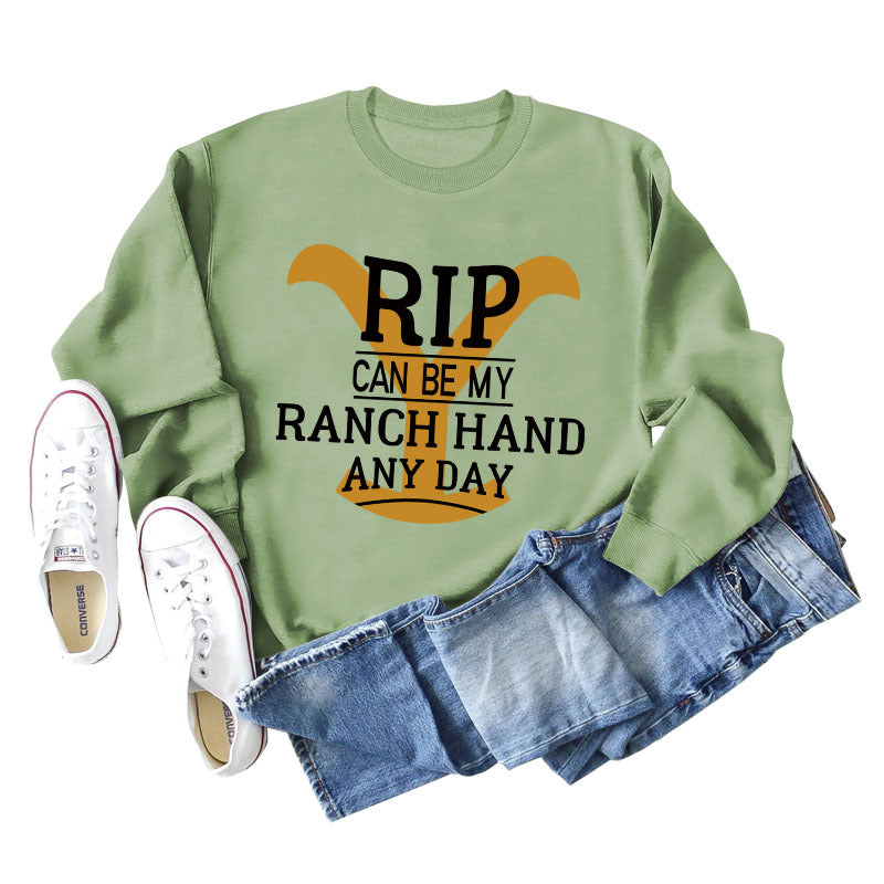 RIP CAN BE MY RANCH HAND Bottoming Long Sleeve Sweater Girl
