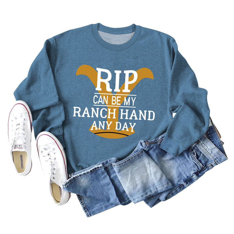 RIP CAN BE MY RANCH HAND Bottoming Long Sleeve Sweater Girl