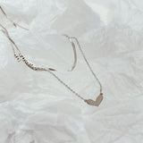NEHZUS – pendentif d'amour classique et créatif, avec Double couche en acier inoxydable, nouveau collier pour dames