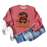 THANKRUL MAMA LETTERPRINT BASE WOMEN'S LONG SLEEVE OVERSIZE SWEATSHIRT