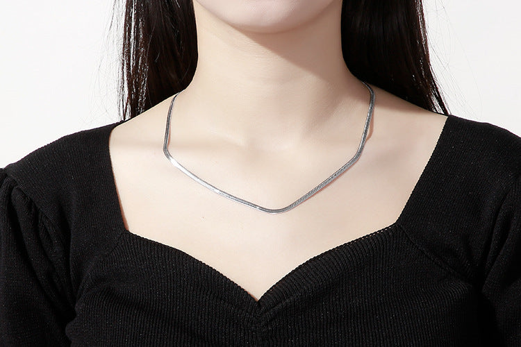 Chain with chain titanium necklace snake bone chain for women