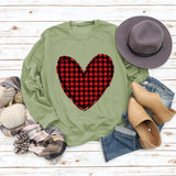 Pull à carreaux imprimé amour pour femme, pour la Saint-Valentin, automne et hiver