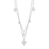 Collier en acier titane Double couche vent froid femme Hip Hop amour chaîne de clavicule