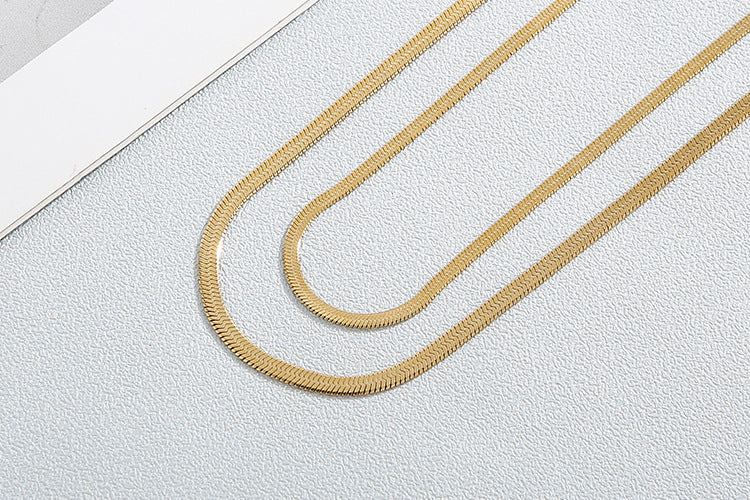 Chain with chain titanium necklace snake bone chain for women