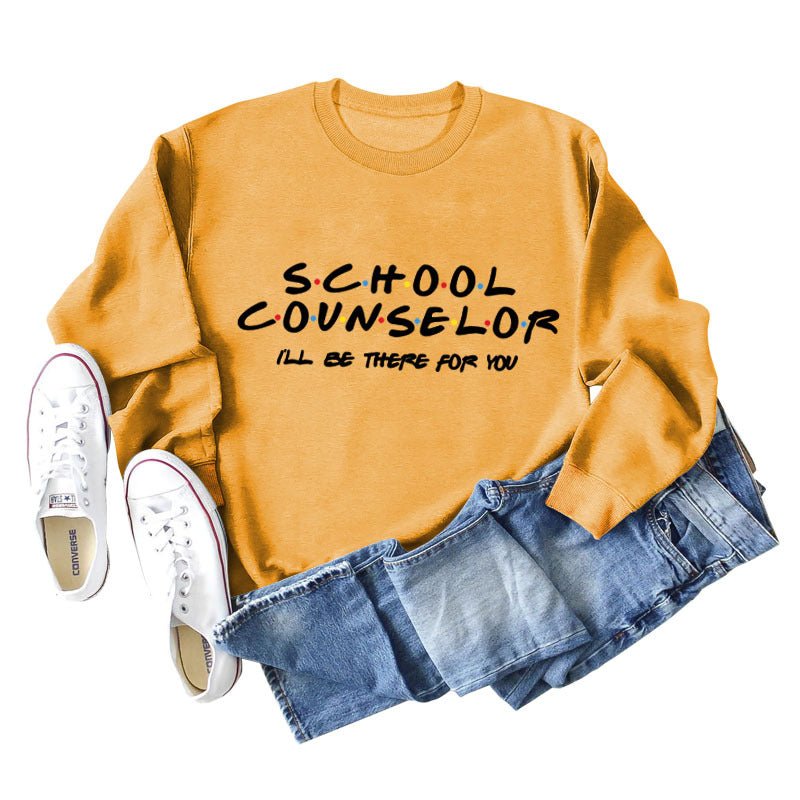 SCHOOL COUNTSELOR I'LL Autumn and Winter Bottoming Round Neck Long Sleeve Women's Sweater