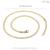 Chain with chain titanium necklace snake bone chain for women