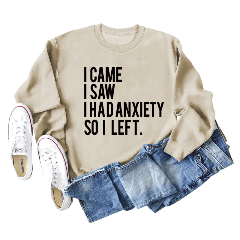 ICH KAM ICH SAH ICH HATTE Brief Lose Herbst und Winter Langarm Plus Größe Pullover Mädchen