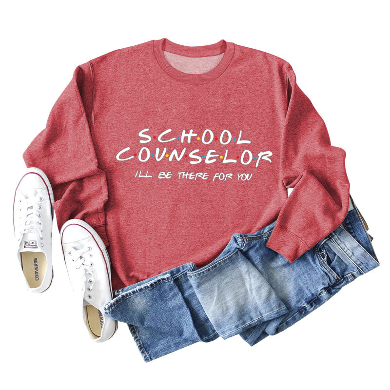 SCHOOL COUNTSELOR I'LL Autumn and Winter Bottoming Round Neck Long Sleeve Women's Sweater