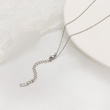 Pieced Chain with Three-dimensional Butterfly Pendant and Pearl Necklace with Matching Collarbone Chain