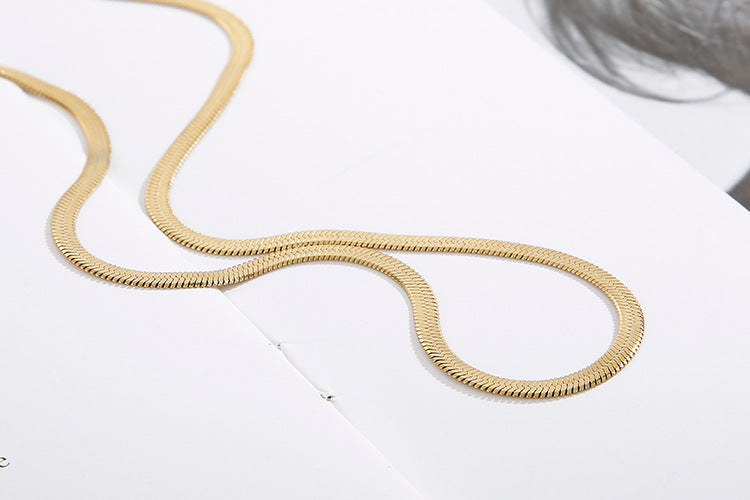 Chain with chain titanium necklace snake bone chain for women