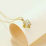 NEHZUS Hip-hop clavicule chaîne mode minimaliste à la mode nouvelle fleur zircone collier