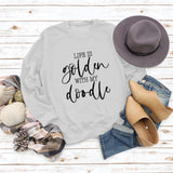 LIFE IS Golden Letter Print Sweatshirt