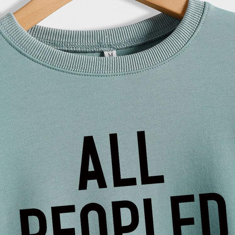ALL PEOPLED OUT Modisches, lockeres, übergroßes Sweatshirt mit Rundhalsausschnitt und langen Ärmeln