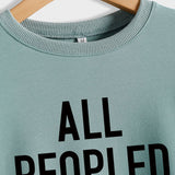 ALL PEOPLED OUT Modisches, lockeres, übergroßes Sweatshirt mit Rundhalsausschnitt und langen Ärmeln