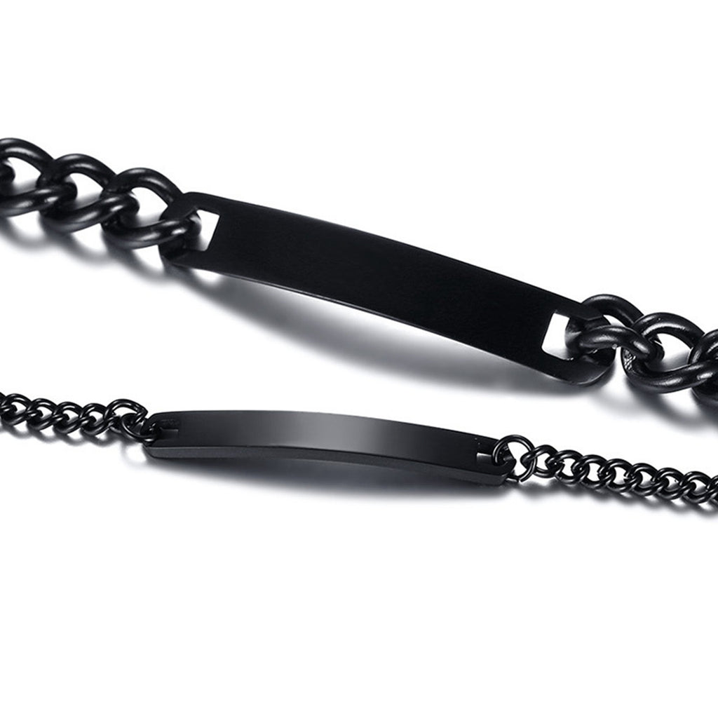 NEHZUS Couples Customize Bracelets Stainless Steel Personalize Jewelry Gift Ideas