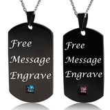 NEHZUS Couples collier pendentifs nom colliers étiquettes en acier inoxydable personnalisées