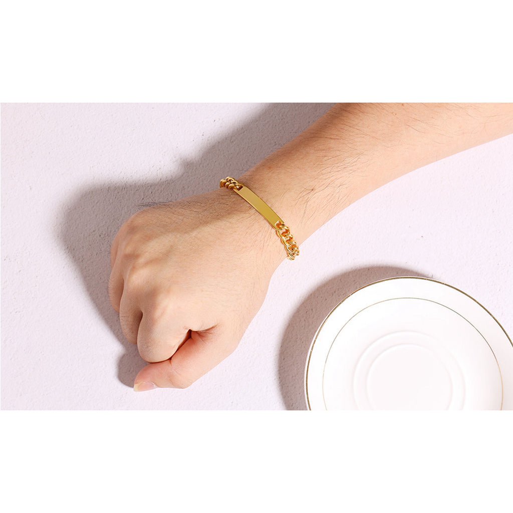 NEHZUS Couples personnaliser Bracelets en acier inoxydable personnaliser bijoux idées cadeaux