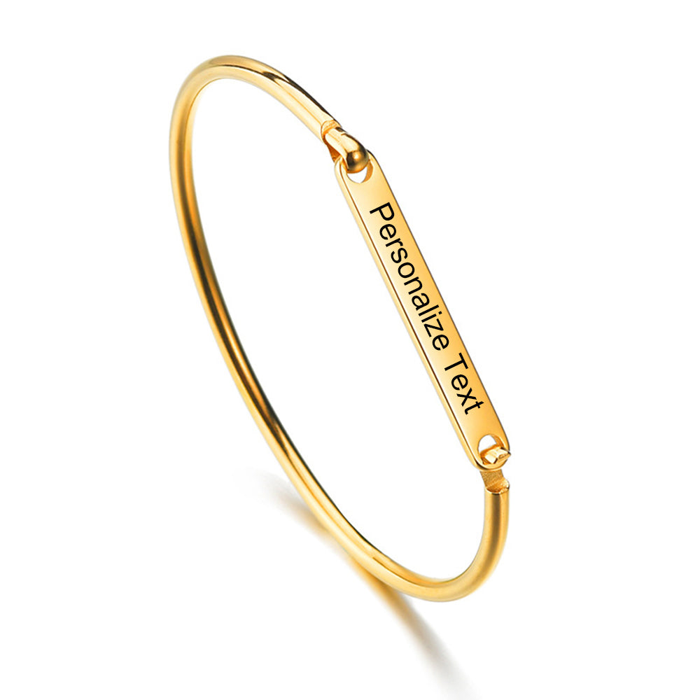 Bracelets inspirants pour femmes, cadeau personnalisé pour maman, bracelet manchette avec mantra gravé