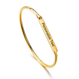 Bracelets inspirants pour femmes, cadeau personnalisé pour maman, bracelet manchette avec mantra gravé