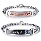 NEHZUS Bracelets de couple pour elle et lui en acier inoxydable assortis pour anniversaire