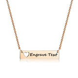 NEHZUS – collier de barre gravable pour femmes, collier avec nom personnalisé, cadeau d'anniversaire